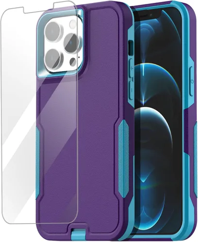 Vista 9 de AICase Funda para iPhone 12 Pro Max (6.7"), resistente protección contra caídas, cuerpo completo, a prueba de golpes, a prueba de polvo, protección