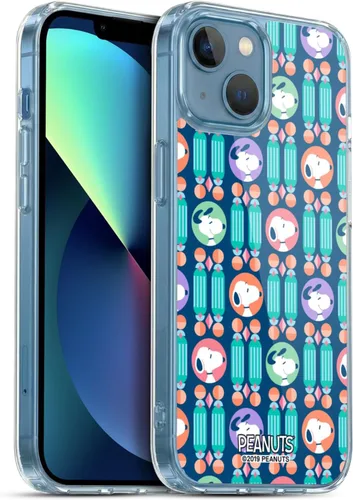 Vista 173 de Head Case Designs Snoopy Deco Dreams - Funda de gel suave con licencia oficial de Peanuts Blue Pattern compatible con Apple iPhone 7 Plus/iPhone 8