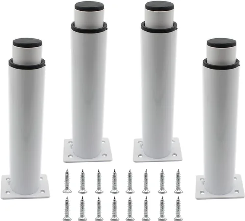 Vista 14 de Paquete de 4 patas ajustables para muebles, patas de soporte de acero inoxidable, patas de repuesto resistentes para sofá, mueble de TV, sofá, mesa