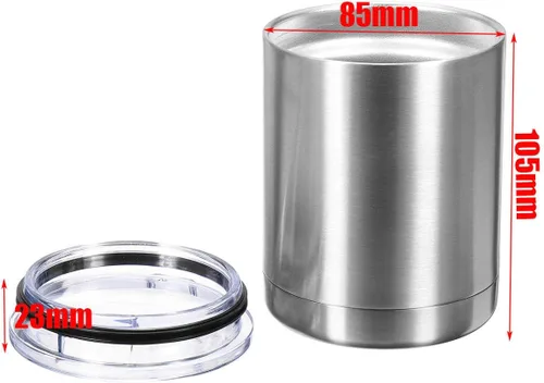 Vista 8 de Vaso Lowball de 10 onzas, aislamiento de acero inoxidable de doble pared para mantener el calor y la frescura