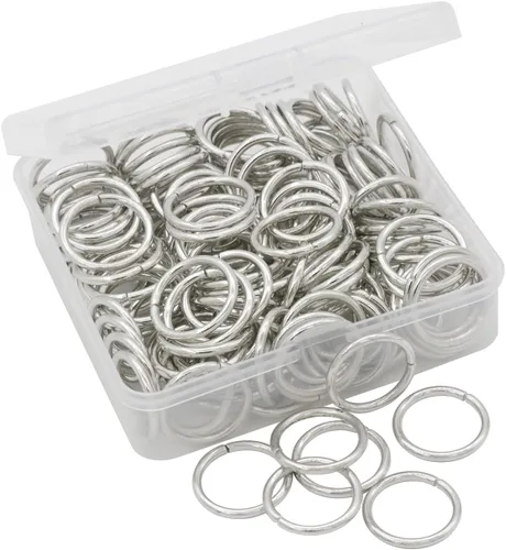 Vista 7 de 100 anillos de salto abiertos de 0.71 pulgadas, conectores de joyería de bronce para hallazgos de joyería, suministros de fabricación, pulseras