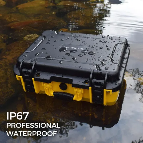 Vista 4 de Case for Dewalt Battery – Waterproof Extra Large Hard Storage Box with 8 Adjustable One-Piece Molded Dividers, Heavy Duty Protective Organizer for