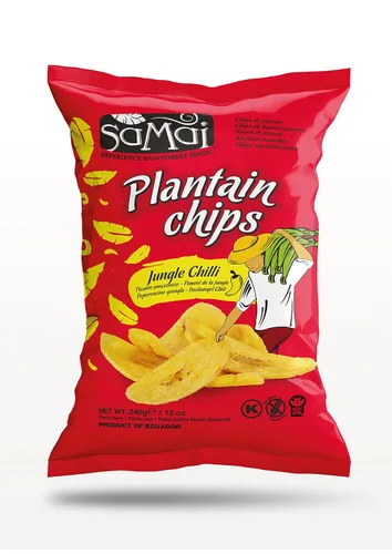 Vista 24 de SAMAI Chips de plátano de chile de 2.65 onzas, paquete de 15 unidades, totalmente naturales, sin OMG, sin gluten y Kosher