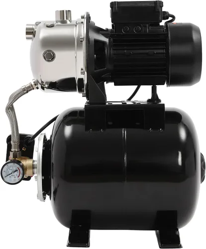 Vista 10 de Bomba de pozo poco profundo 1HP con tanque de presión, cabeza máxima de 148 pies, bomba de riego de acero inoxidable de 800 GPH con interruptor