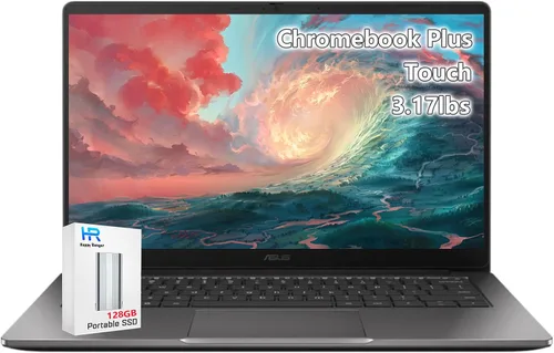 Vista 11 de ASUS Chromebook Plus Touchsceen 8 GB de RAM 128 GB de almacenamiento