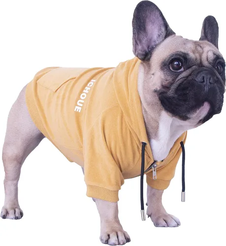 Vista 5 de iChoue - Disfraces para perros, I am a French Bulldog, suéteres divertidos, abrigos de invierno, sudaderas con capucha, Frenchie Pitbull Corgi, Pug