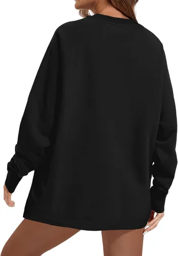 Vista 4 de Tuislay Paris College - Sudadera para mujer, de gran tamaño, moderna, cómoda, cuello redondo, informal, con gráficos, sin botones, unisex