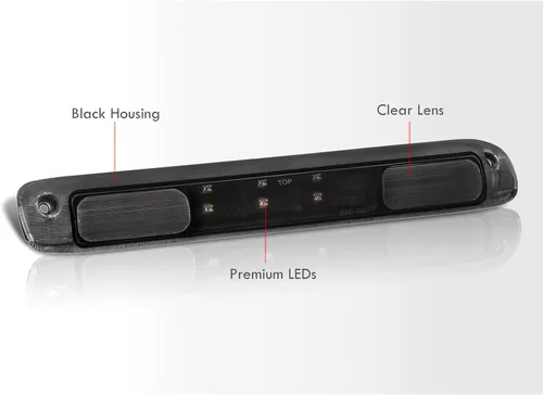 Vista 6 de Luces ledes de freno traseras con carcasa negra de repuesto de camiones para Chevy y Sierra