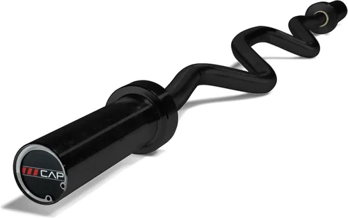Vista 2 de CAP 48" Olympic Super Curl Bar Heavy Duty Solid Steel, 500 lb Capacity Negro