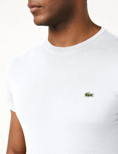 Vista 3 de Lacoste Camiseta de algodón Pima con cuello redondo para hombre, Negro