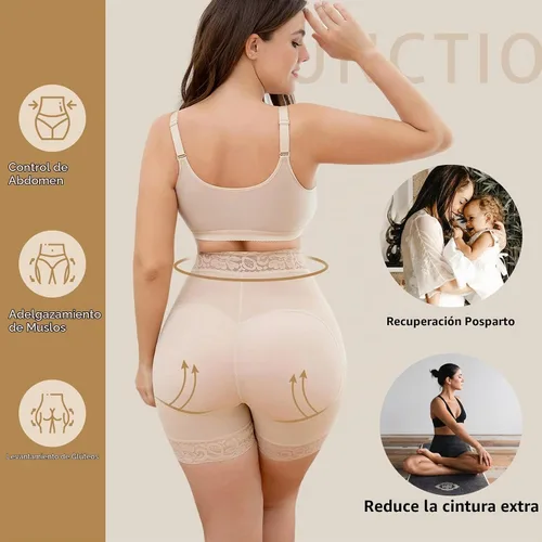 Vista 5 de KELLYLEE Ropa interior moldeadora para mujer con control de abdomen, cintura alta, levanta glúteos, pantalones cortos de compresión, ropa