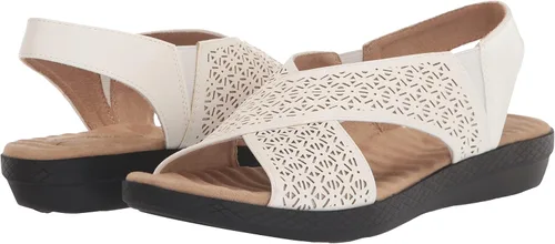 Vista 7 de Easy Street Sandalias Claudia con espalda descubierta, estilo casual, color negro