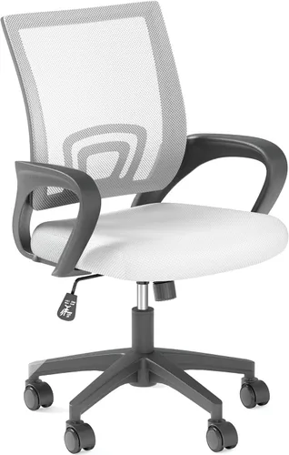 Vista 14 de OS MOTOR Silla de oficina en casa, silla de escritorio ergonómica de malla Negro