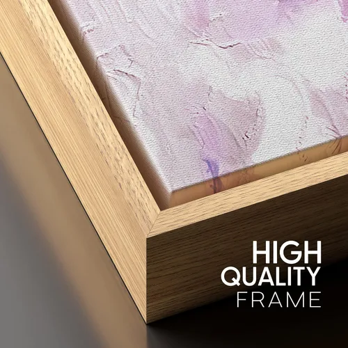 Vista 4 de SIGNFORD Lienzo enmarcado para pared, acuarela pastel, morado, luna, cielo, naturaleza, ilustraciones de área silvestre, arte moderno, vibrante