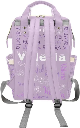 Vista 2 de XOZOTY Mochila de pañales personalizada con nombre para hombres y mujeres, bolsas de bebé de enfermería personalizadas, bolsa de viaje para hombros