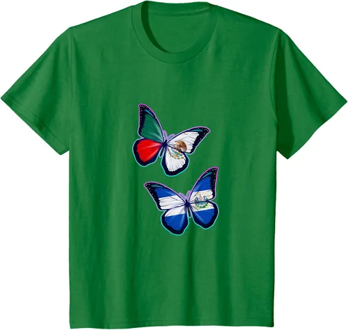 Vista 38 de Raíces biculturales de El Salvador y México. Versión mariposa Camiseta, Negro