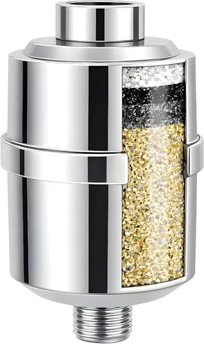 Vista 10 de Crystal Quest Filtro de ducha con cabeza, filtro de cabezal de ducha para agua dura, filtro de agua de ducha que elimina cloro, cloraminas
