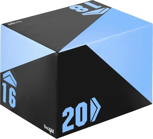 Vista 2 de Yes4All 3 in 1 Foam Plyometric Jump Box for Training & Conditioning - Plyo Jump Box for Fitness Workout Exercise B. 20" x 18" x 16" - 27 lbs