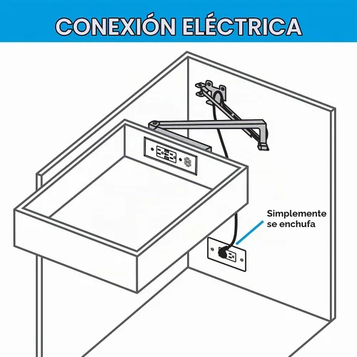 Vista 3 de Hoja de acoplamiento para cajón en tomacorriente, 2 USB-A, 2 AC, negro