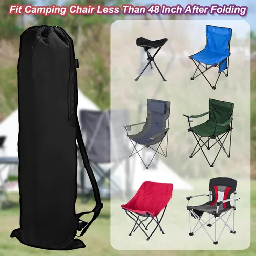 Vista 6 de PATIKIL Bolsa de repuesto para silla de campamento de 48 pulgadas, paquete de 2 bolsas plegables para sillas de campamento 900D Oxford bolsa