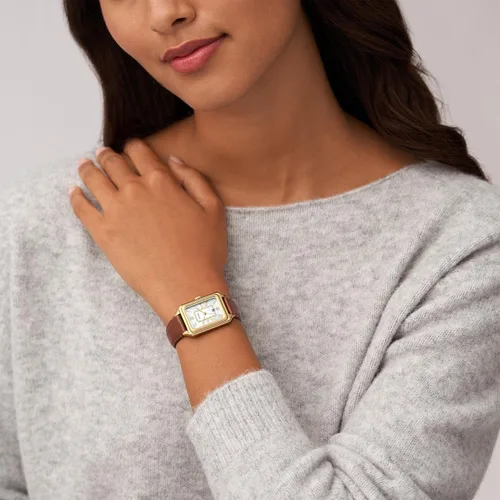 Vista 5 de Fossil Reloj de cuero Raquel con tres manecillas Date LiteHide - ES5303