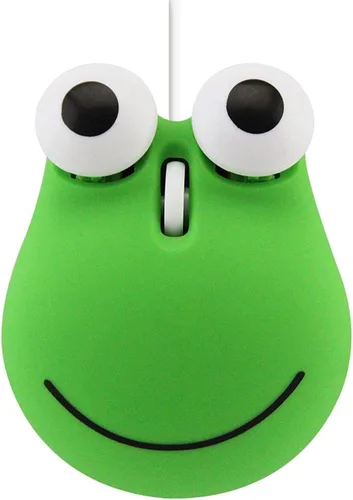 Vista 12 de CHUYI Ratón con cable con forma de delfín súper lindo de dibujos animados, mini ratones pequeños portátiles para computadora de escritorio