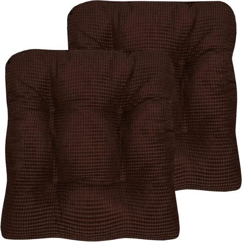 Vista 17 de Sweet Home Collection - Cojín de espuma de memoria triturada para silla premium, con capitoné, parte trasera de goma antideslizante con micropuntos