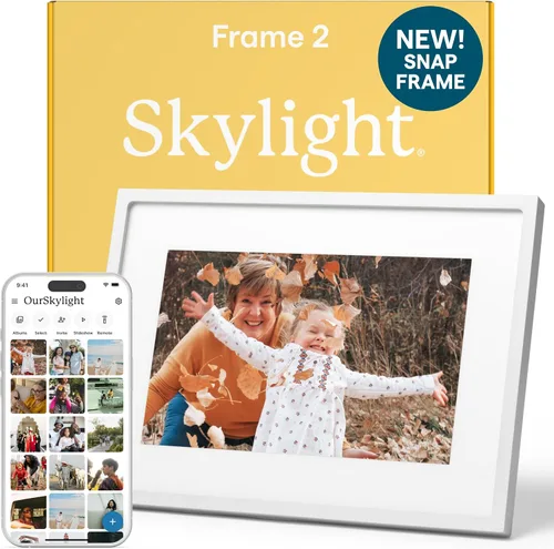 Vista 13 de Skylight Marco – Marco de fotos digital WiFi de soporte al cliente, pantalla táctil marco de fotos digital con fácil instalación, regalos de fotos