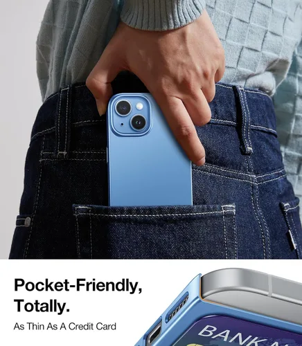 Vista 3 de TORRAS Funda delgada diseñada para iPhone 15, [Ultra delgada como sin funda] [tacto aterciopelado] Funda protectora resistente con plástico duro 3