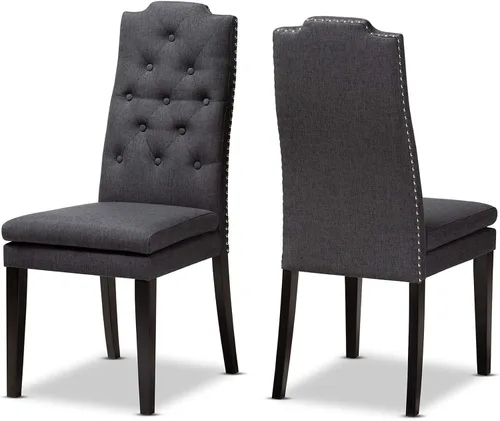 Vista 6 de Baxton Studio BBT5158-Sillas de comedor negras, 24.18LX18.72WX41.34H, Negro