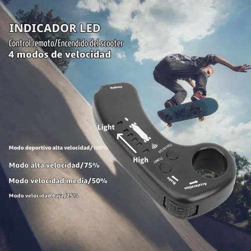 Vista 5 de GAHQB Monopatín eléctrico Remote,4 velocidad controlador Patinetas