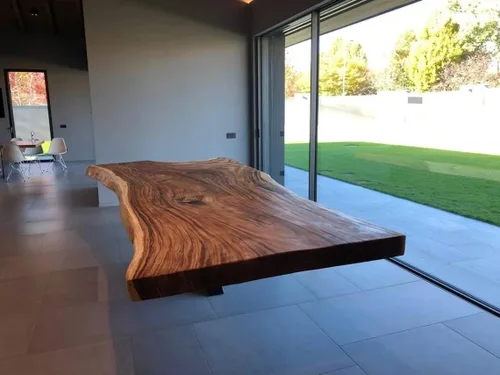 Vista 3 de Mesa EPOXY grande personalizada, mesa de comedor de resina para mesa de 2, 4, 6, 8 ríos, mesa de centro de epoxi de madera, mesa de sala de estar