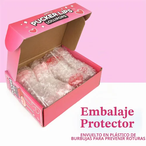 Vista 7 de Sweetzo Pucker Lips - Paletas con forma de labios, ventosas con sabor a frutas, 24 piezas