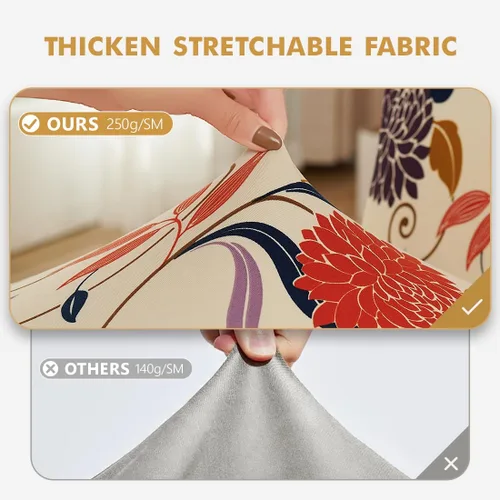 Vista 7 de Secgo - Juego de 2 fundas para sillas de comedor, funda elástica para sillas de comedor, fundas lavables de elastano para sillas de cocina Parsons