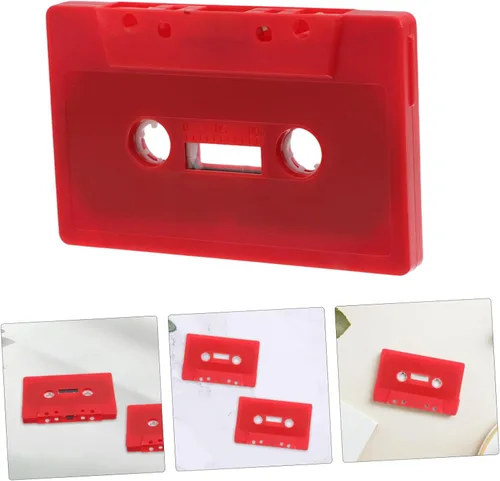 Vista 8 de Kisangel 2 unids retro cassette cinta decoración blanco casetes audio retro decoración centro de música