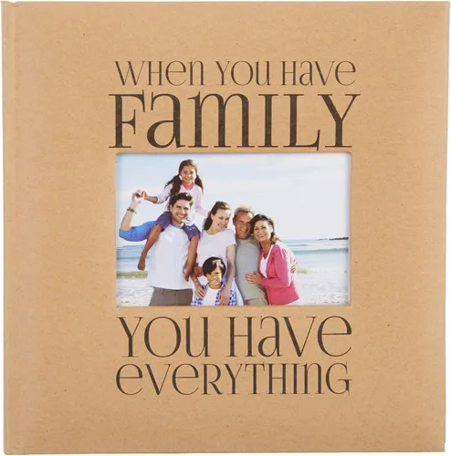 Vista 3 de Malden International Designs 2 Up - Álbum de fotos de 4 x 6 pulgadas con área de escritura de notas, cada familia tiene una historia, libro