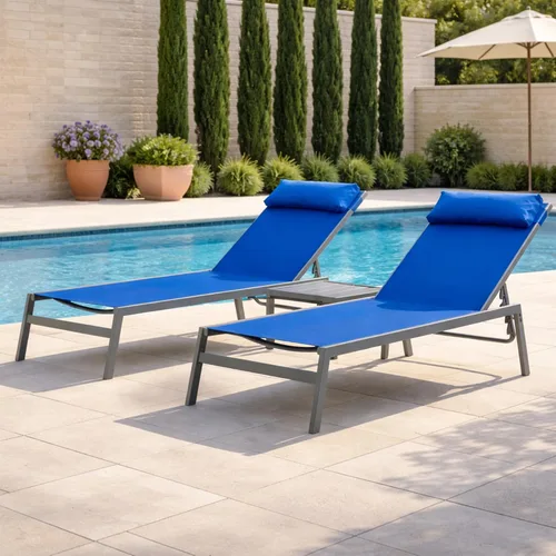 Vista 10 de Kozyard Wilson - Silla de salón ajustable con revestimiento E de hierro forjado y asiento de textileno transpirable (color azul, 2 sillas)