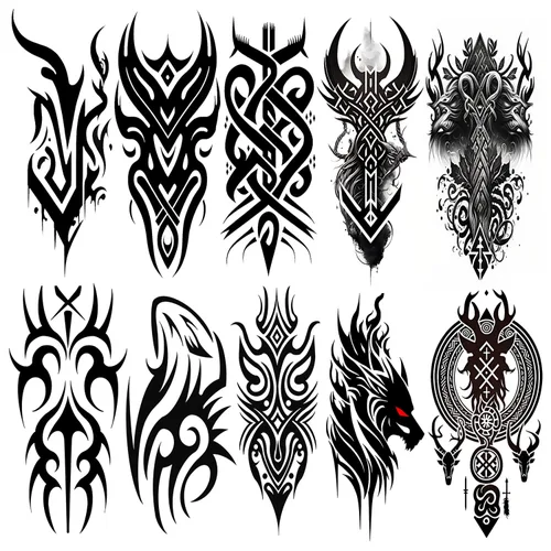Vista 8 de Tatuajes temporales para mujeres y hombres, diseños egipcios, 10 hojas Impermeable, Ankh Eye of Horus Scarab Faraón, de larga duración, Fiesta