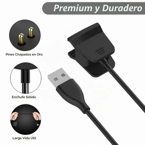 Vista 4 de Emilydeals Cargador para Fitbit Alta HR, cable de carga USB de repuesto para Fitbit Alta HR [2 unidades, 3.3 ft/3.3 pies] (2)