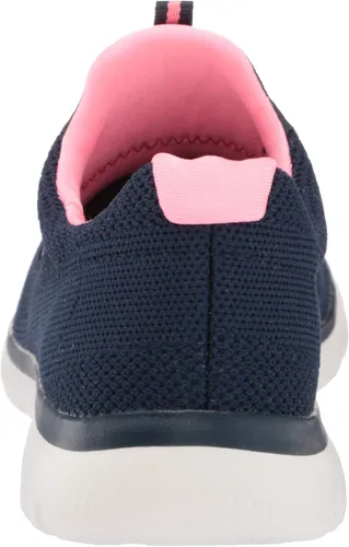 Vista 3 de Skechers Tenis clásicos geniales para mujer Summit Azul marino rosa encendido 85