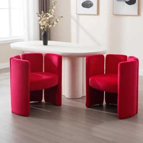 Vista 11 de Silla de acento de terciopelo, silla única acolchada en forma de barril con respaldo circular, diseño moderno, lindas sillas decorativas laterales