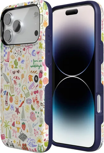 Vista 2 de Casely Funda para iPhone 17 Pro Max Todas las cosas divertidas Diversión en días laborables Diseño protector audaz Compatible con MagSafe
