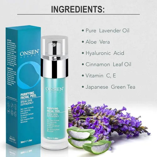Vista 4 de Onsen Secret Gel exfoliante exfoliante – Exfoliante facial suave diario, removedor de manchas oscuras, exfoliante facial orgánico para pieles