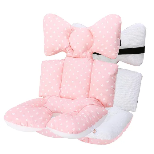 Vista 13 de Forro de asiento de bebé para cochecito, suave y transpirable, cojín universal de malla de aire 3D de algodón para cochecito de bebé