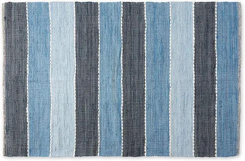 Vista 6 de DII Colección Chindi Rug Collection, reversible, hilo reciclado, teñido a mano, 2 pies 3 pulgadas x 6 pies, jadeíta