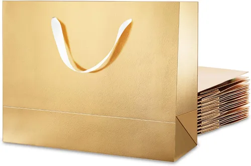 Vista 7 de 12 bolsas de regalo grandes de 13 x 5 x 10 pulgadas, bolsas de regalo grandes color negro mate con asas para el día de Acción de Gracias y todas