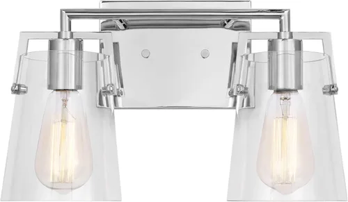 Vista 17 de Scott Living Crofton - Lámpara de pared moderna de latón satinado de 3 luces DJV1033SB, la iluminación de pared es ideal para dormitorio, luz