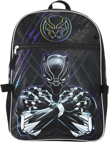 Vista 3 de BIOWORLD Black Panther - Juego de mochila de 5 piezas (niño grande), morado, talla única