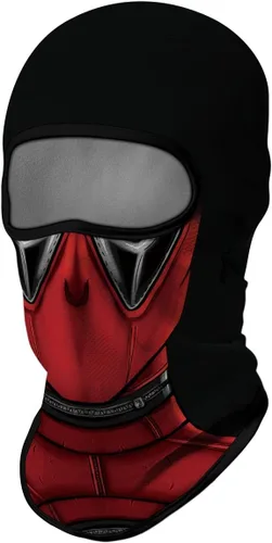 Vista 2 de Red Plume 3 piezas Pasamontañas Máscara de Cara Completa Máscara de Esquí Protección UV Cubierta Máscara de Cara Completa para Motocicleta
