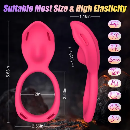 Vista 5 de Malika - Juguetes sexuales para parejas, vibrador de clítoris manos libres con 9 vibraciones fuertes, juguete sexual para adultos